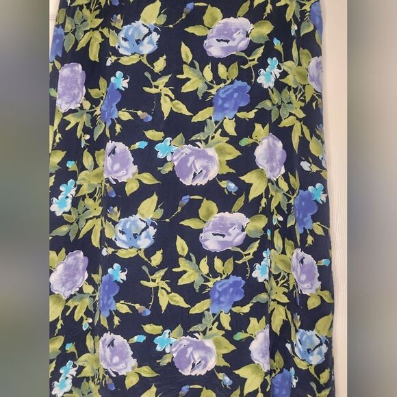 Vtg Sophisticates JonathanMartin L Mlticlr 100%SILK FloralPrintWomen Maxi Skirt - Picture 4 of 9